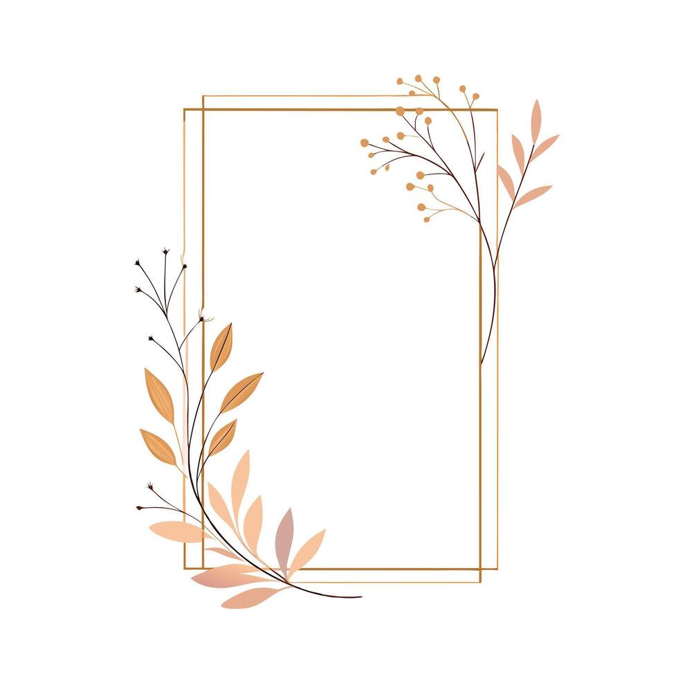 Beautiful Floral Frame Border Illustration vector