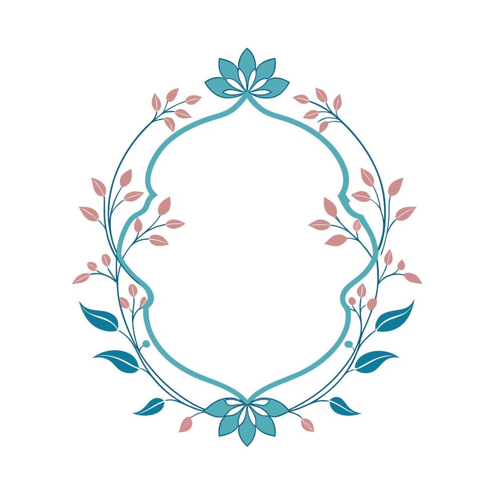 Beautiful Floral Frame Border Illustration vector
