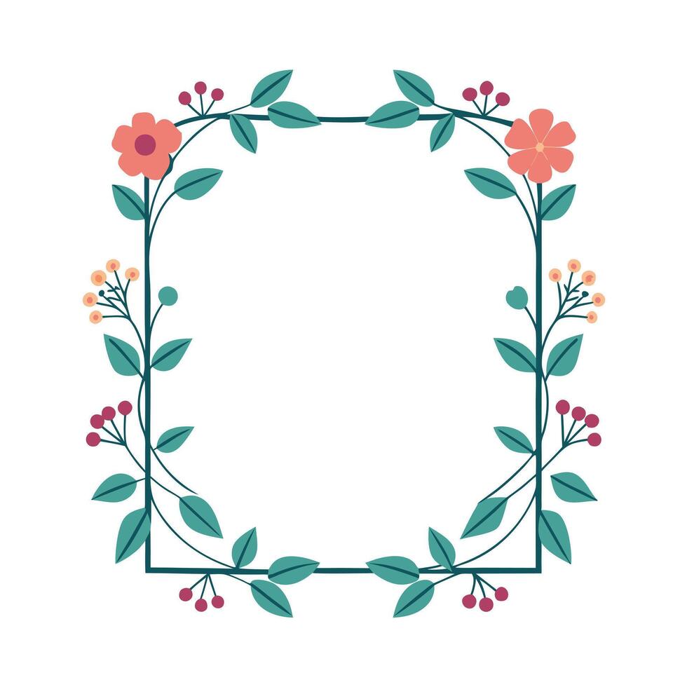 Beautiful Floral Frame Border Illustration vector
