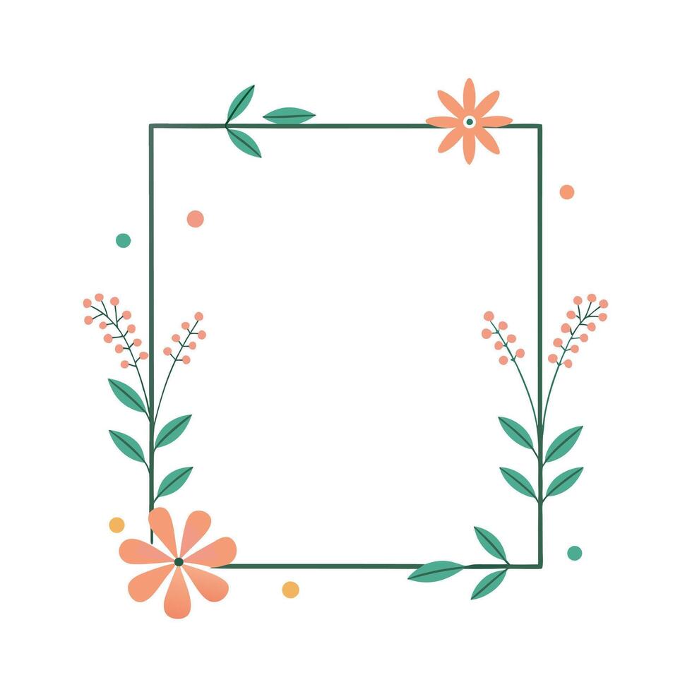 Beautiful Floral Frame Border Illustration vector