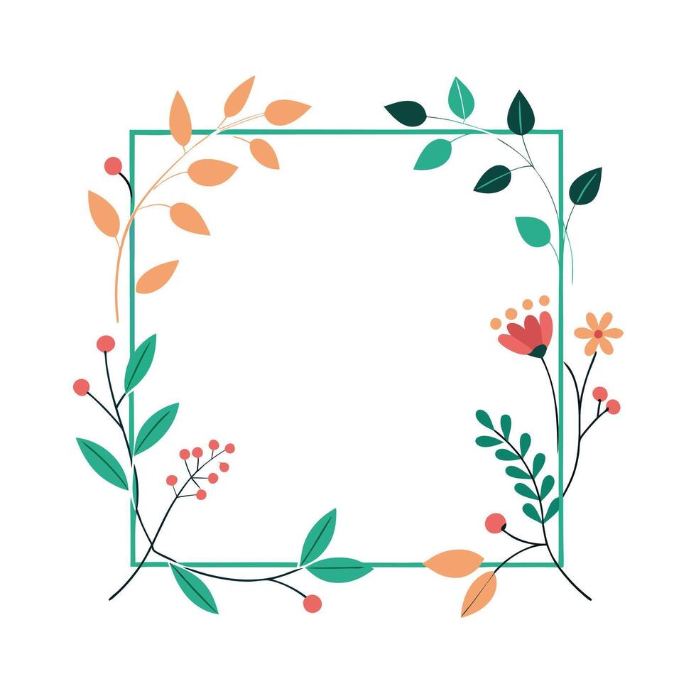 Beautiful Floral Frame Border Illustration vector