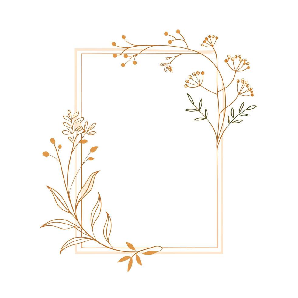 Beautiful Floral Frame Border Illustration vector