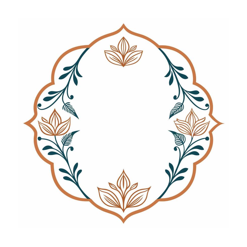 Beautiful Floral Frame Border Illustration vector