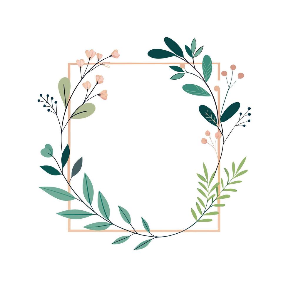 Beautiful Floral Frame Border Illustration vector