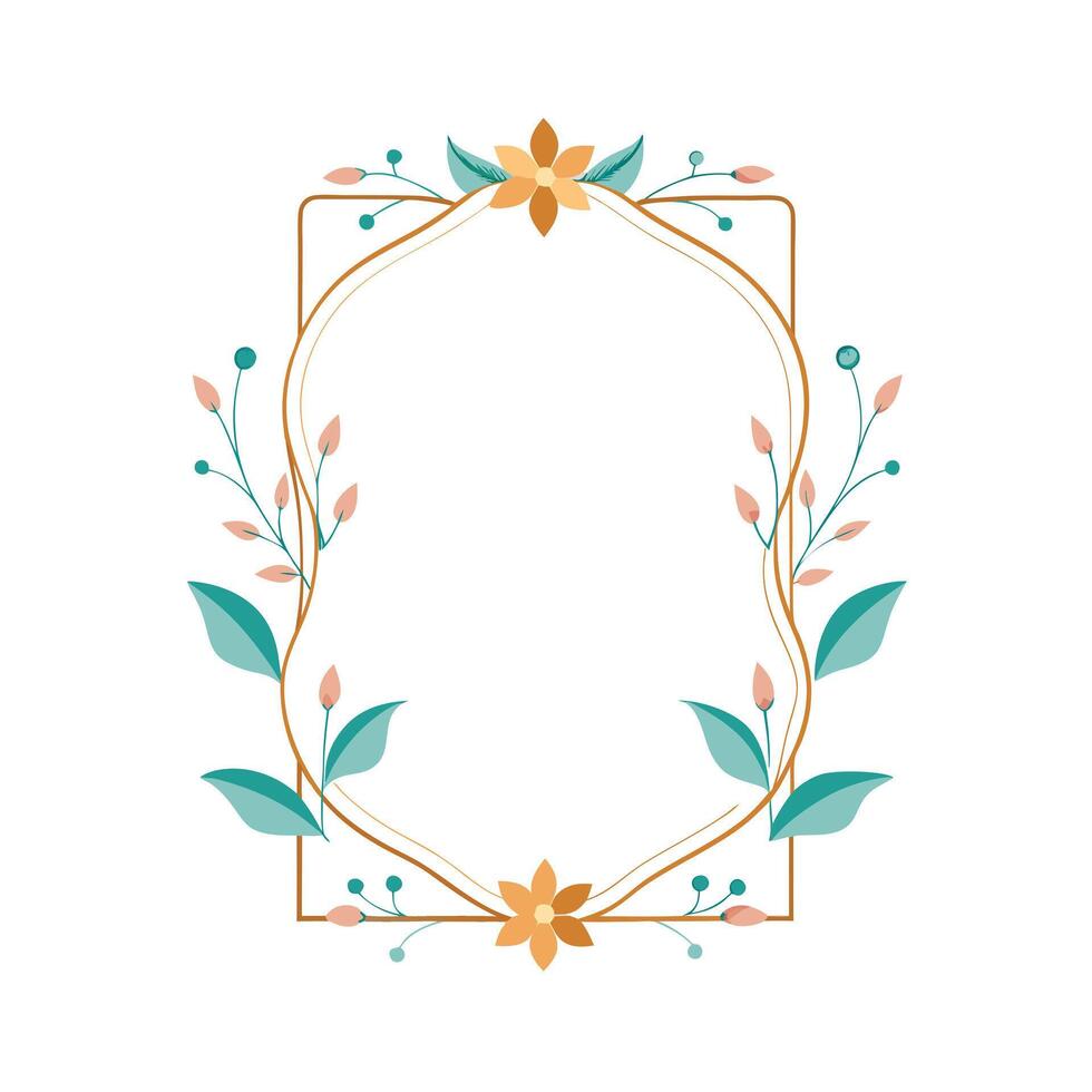 Beautiful Floral Frame Border Illustration vector