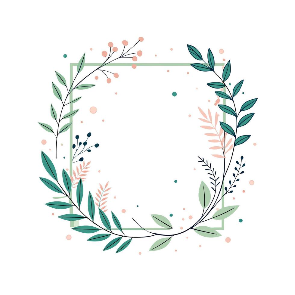 Beautiful Floral Frame Border Illustration vector