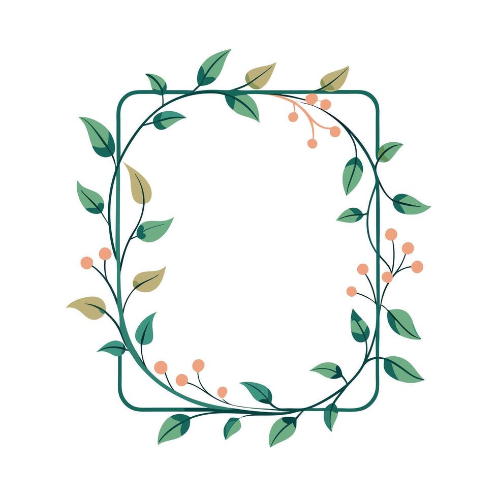 Beautiful Floral Frame Border Illustration vector
