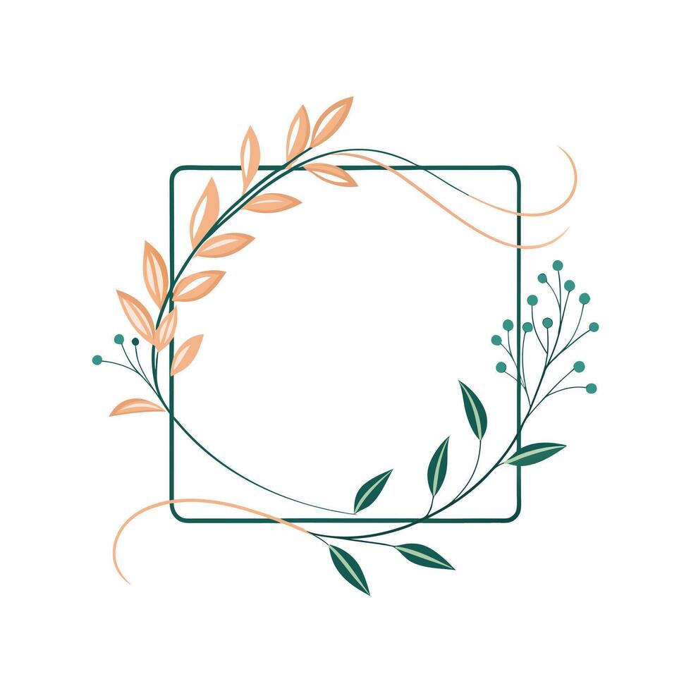 Beautiful Floral Frame Border Illustration vector