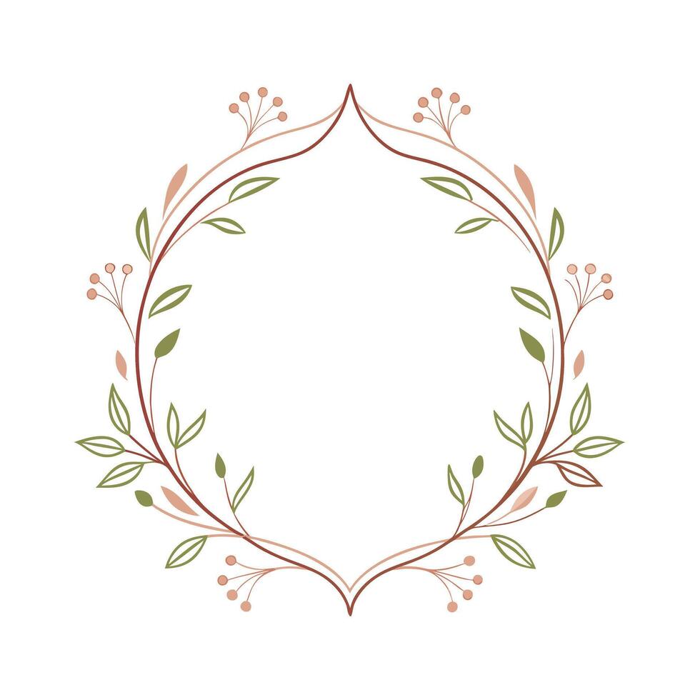 Beautiful Floral Frame Border Illustration vector