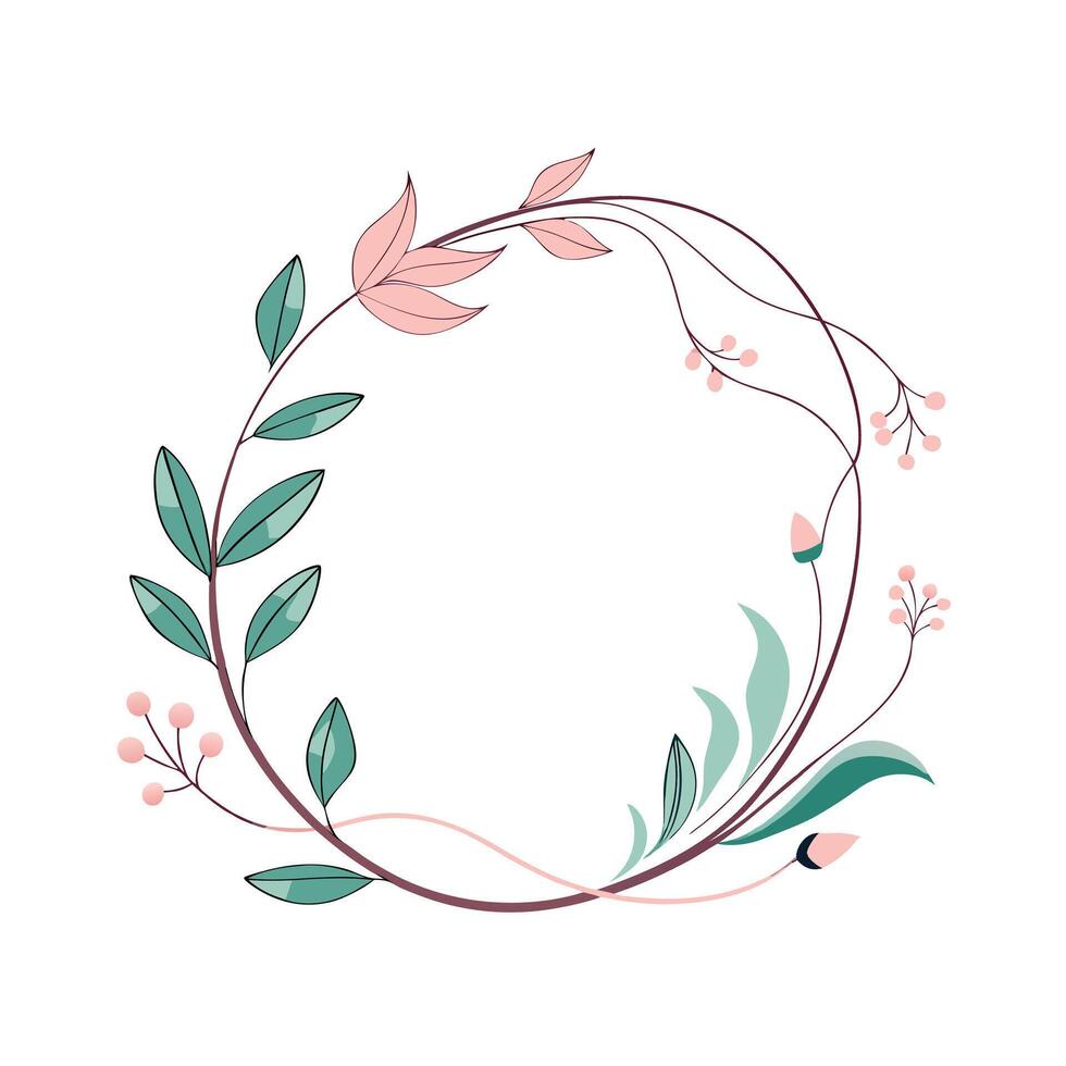Beautiful Floral Frame Border Illustration vector