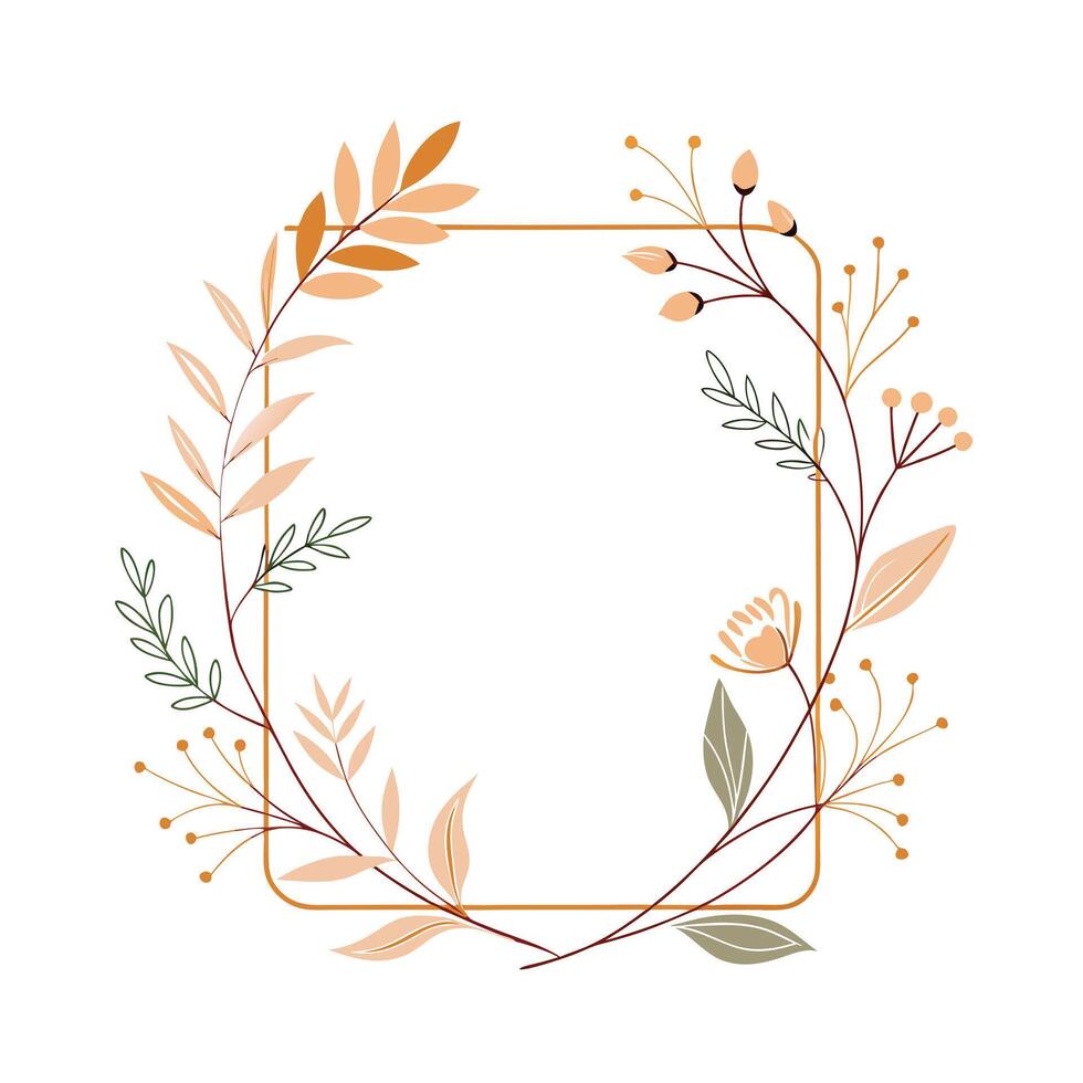 Beautiful Floral Frame Border Illustration vector