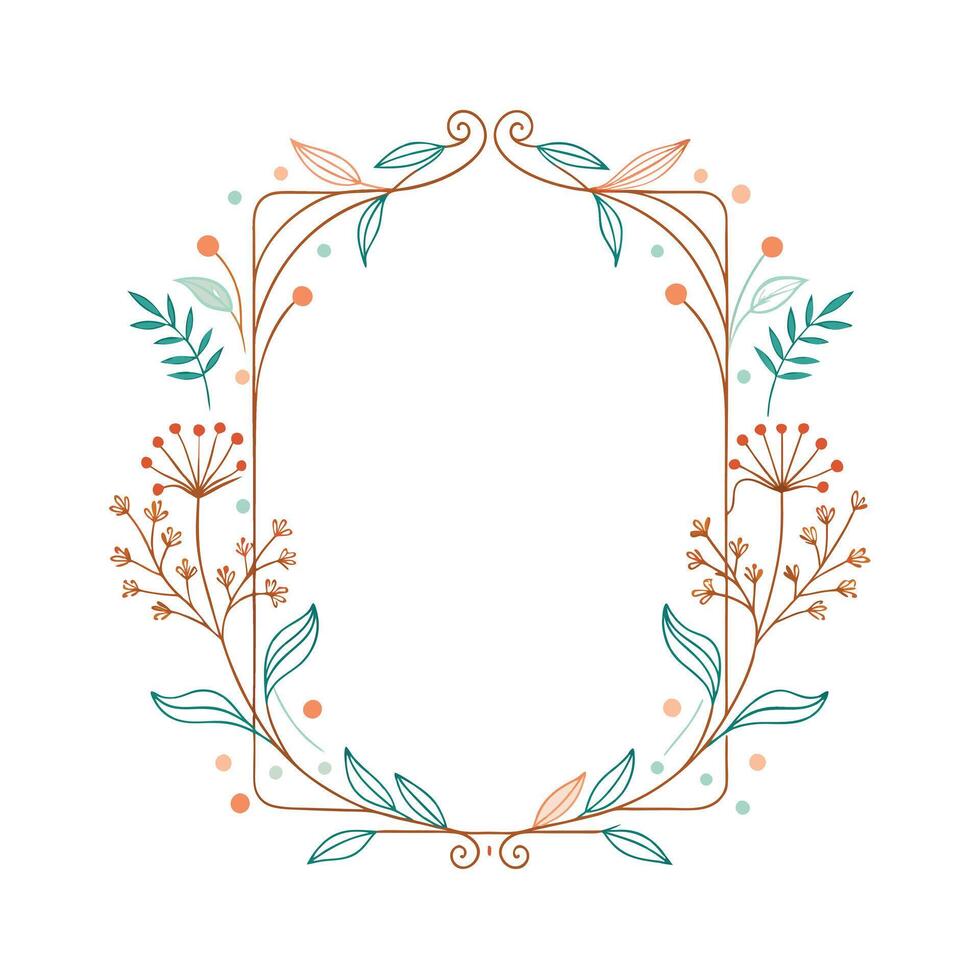 Beautiful Floral Frame Border Illustration vector