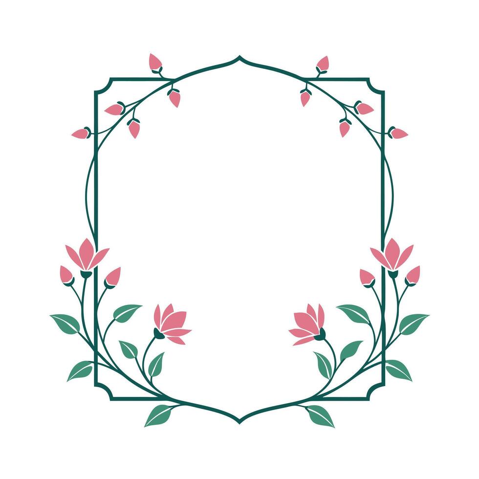 Beautiful Floral Frame Border Illustration vector