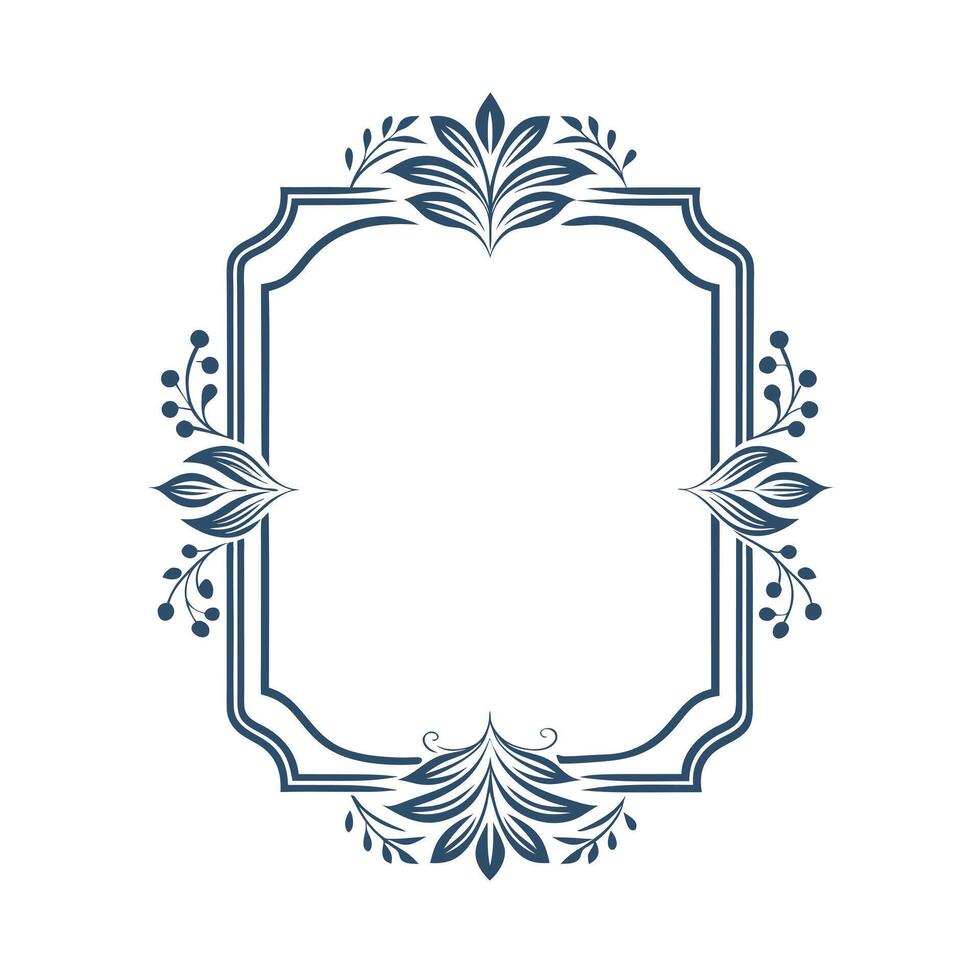Beautiful Floral Frame Border Illustration vector