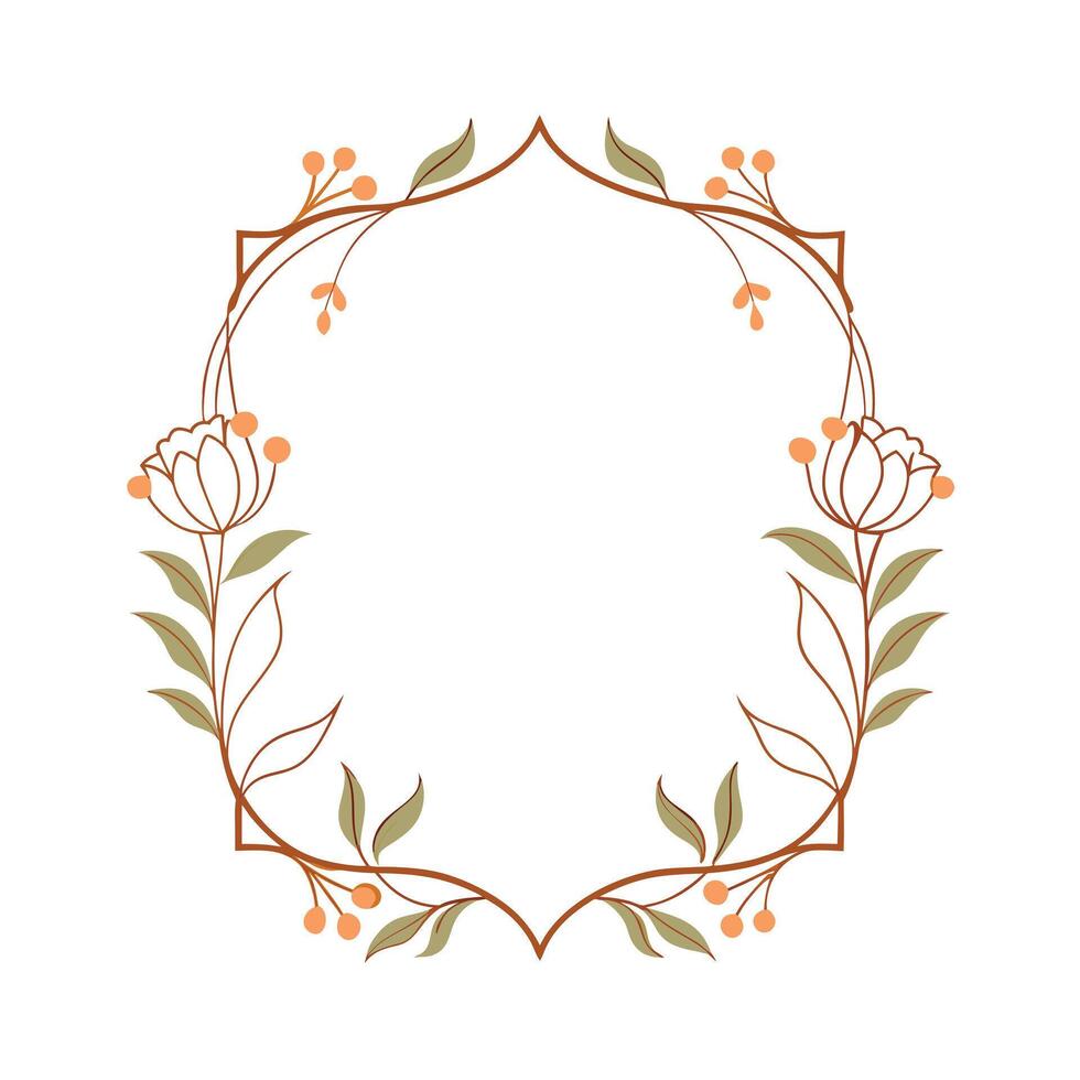 Beautiful Floral Frame Border Illustration vector