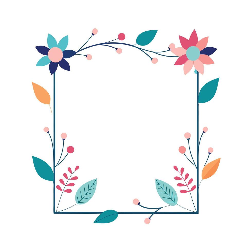 Beautiful Floral Frame Border Illustration vector