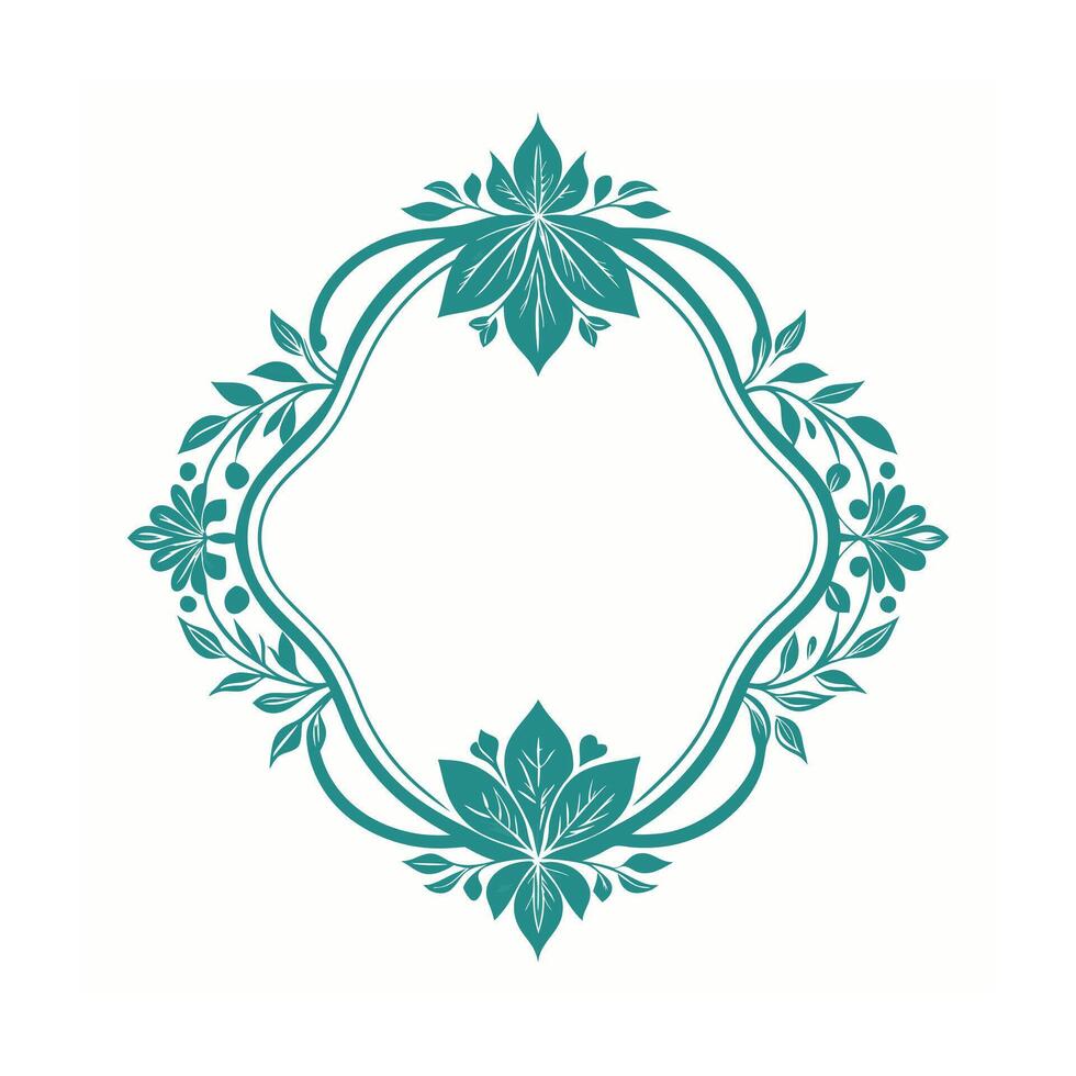 Beautiful Floral Frame Border Illustration vector