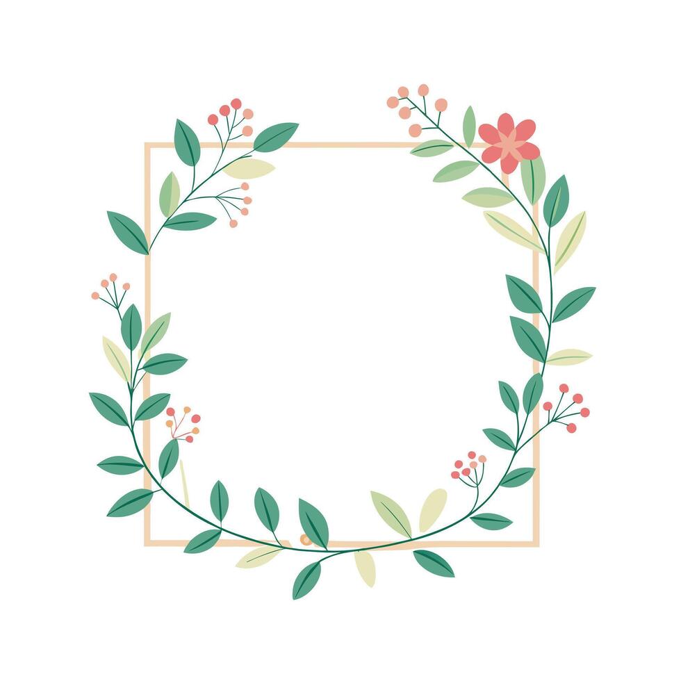 Beautiful Floral Frame Border Illustration vector