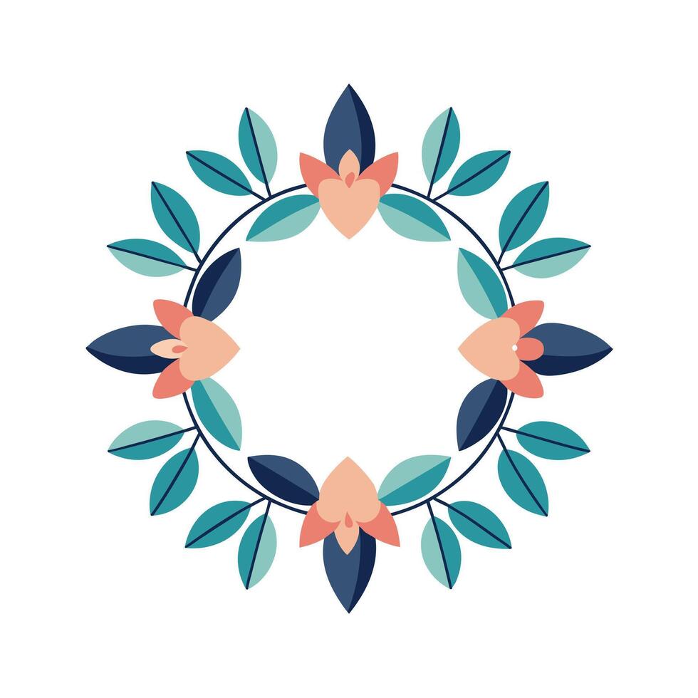 Beautiful Floral Frame Border Illustration vector