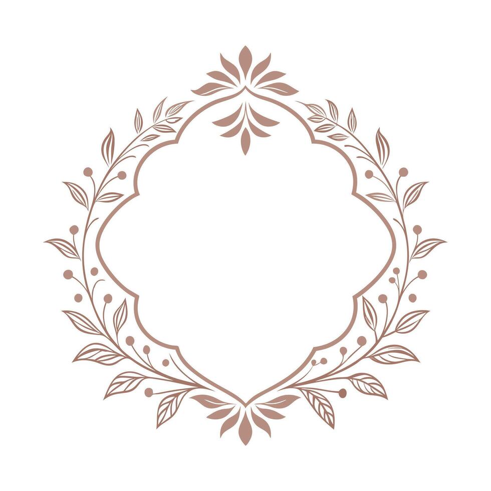 Beautiful Floral Frame Border Illustration vector