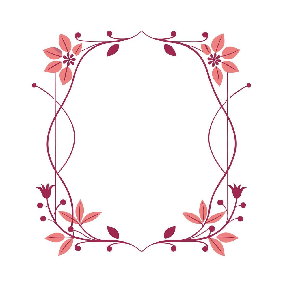 Beautiful Floral Frame Border Illustration vector