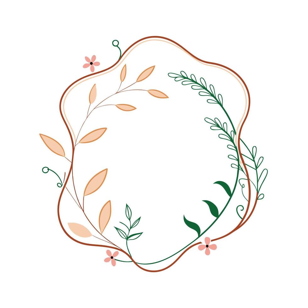 Beautiful Floral Frame Border Illustration vector