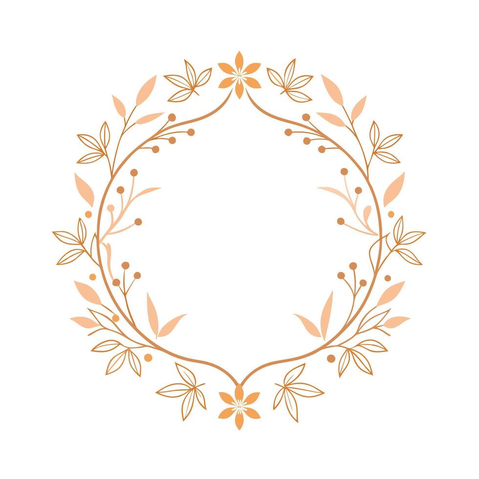 Beautiful Floral Frame Border Illustration vector