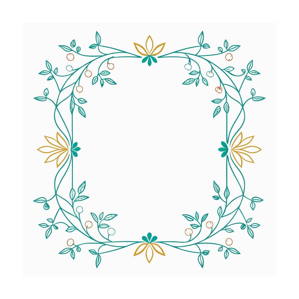 Beautiful Floral Frame Border Illustration vector