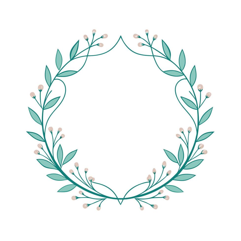 Beautiful Floral Frame Border Illustration vector