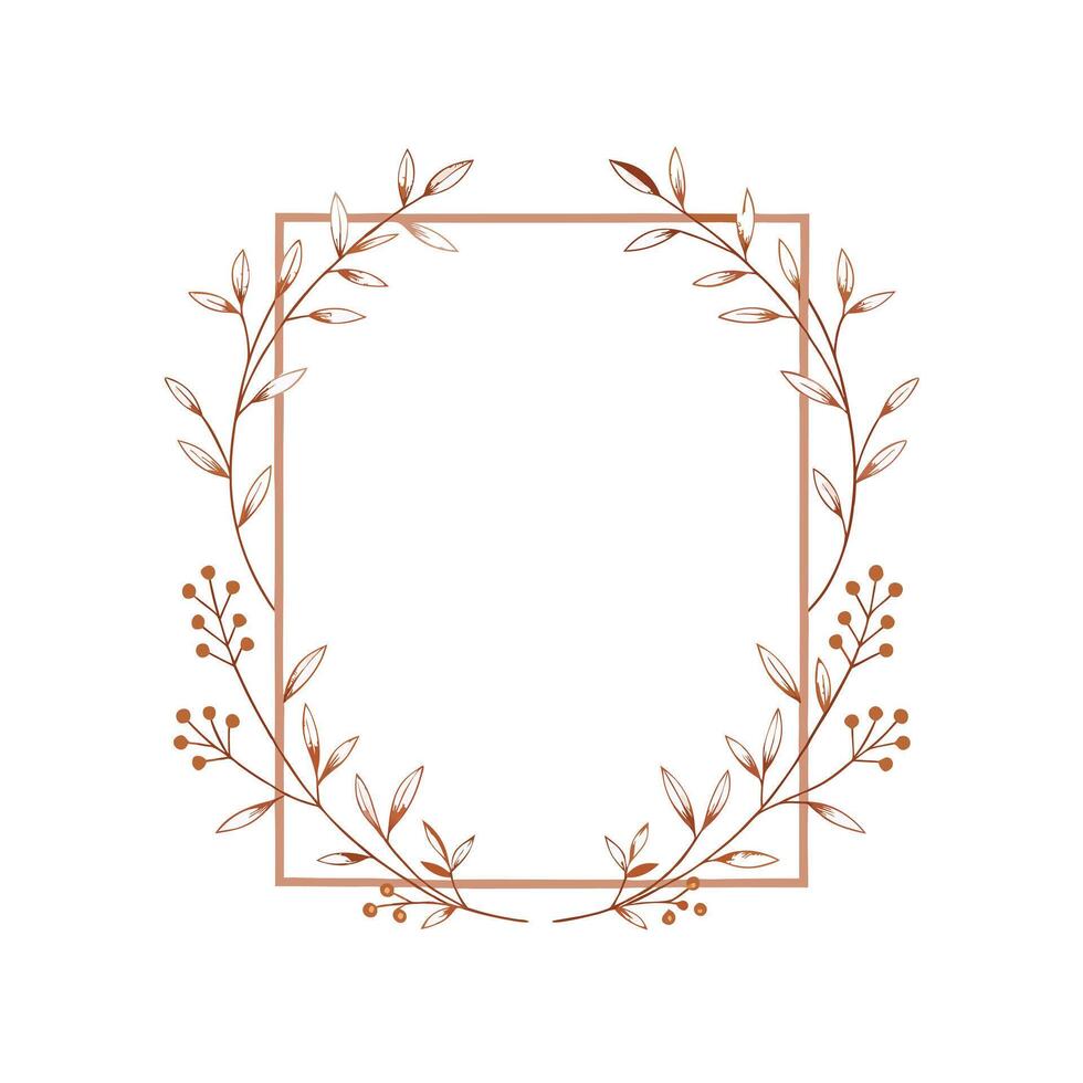 Beautiful Floral Frame Border Illustration vector