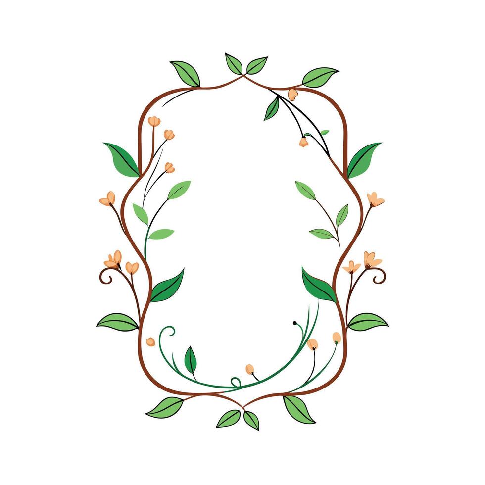 Beautiful Floral Frame Border Illustration vector