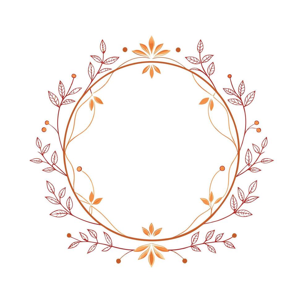 Beautiful Floral Frame Border Illustration vector