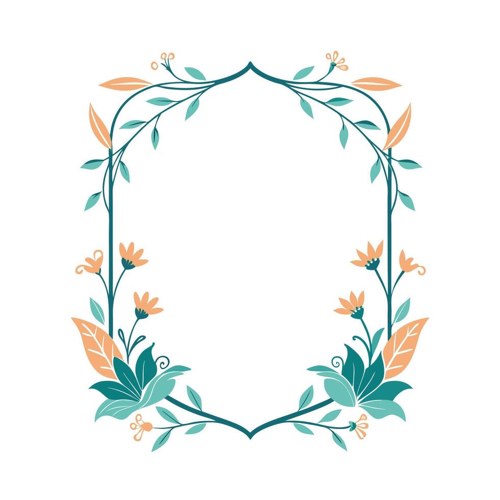 Beautiful Floral Frame Border Illustration vector