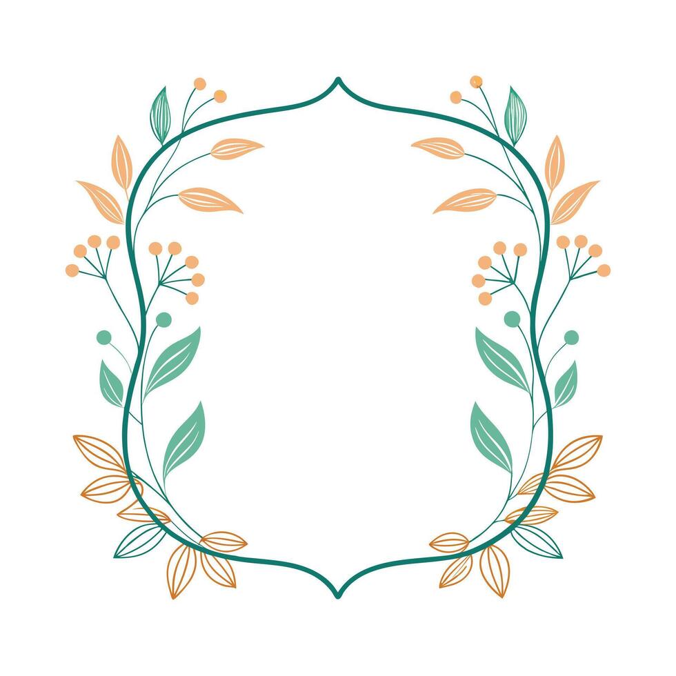 Beautiful Floral Frame Border Illustration vector