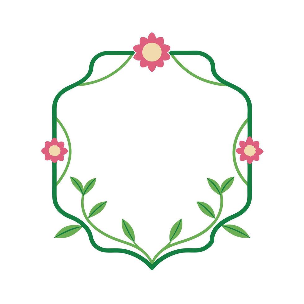Beautiful Floral Frame Border Illustration vector