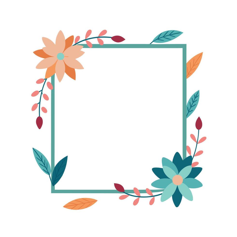 Beautiful Floral Frame Border Illustration vector
