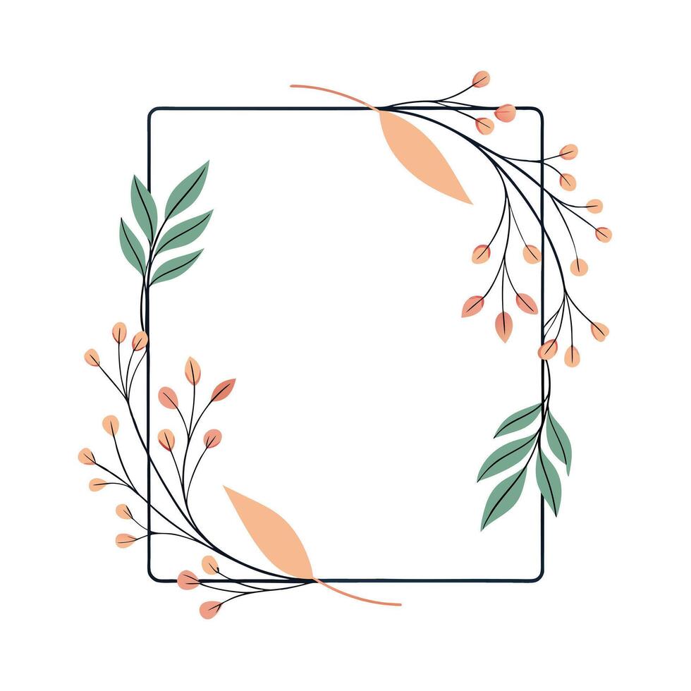 Beautiful Floral Frame Border Illustration vector