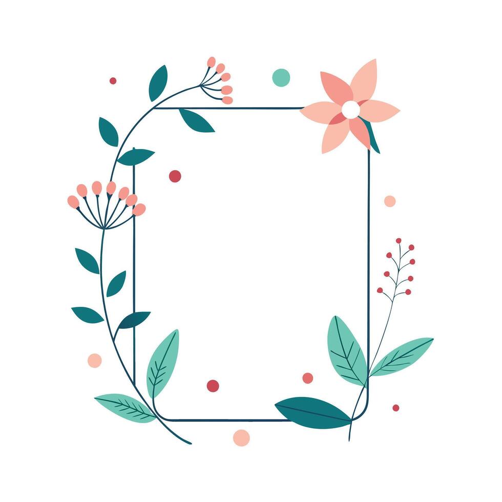 Beautiful Floral Frame Border Illustration vector