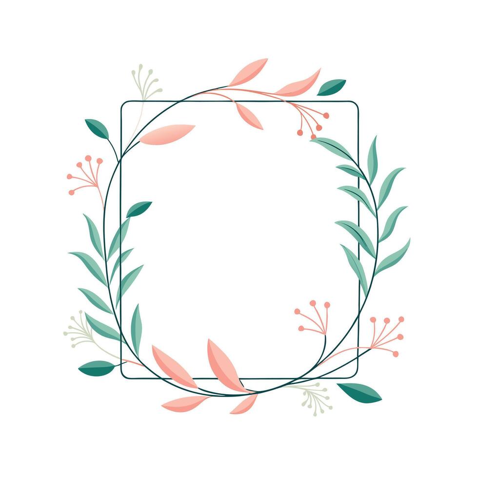 Beautiful Floral Frame Border Illustration vector