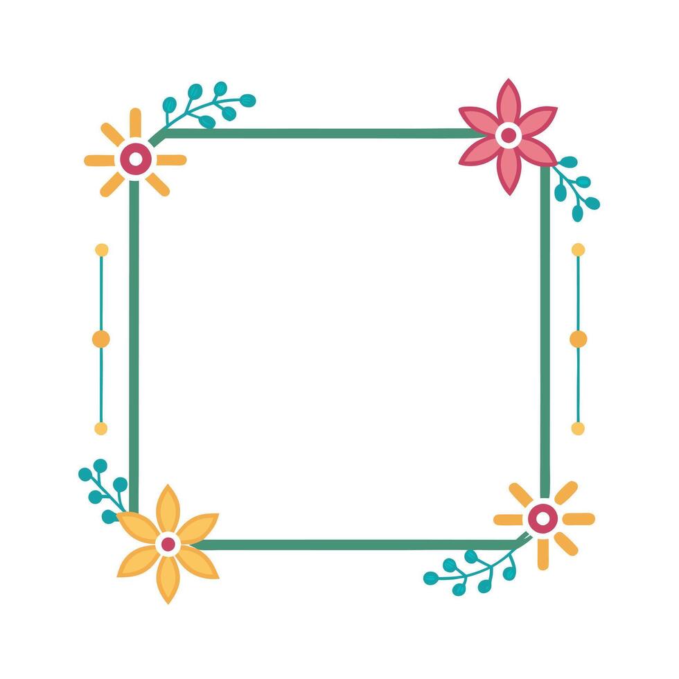 Beautiful Floral Frame Border Illustration vector