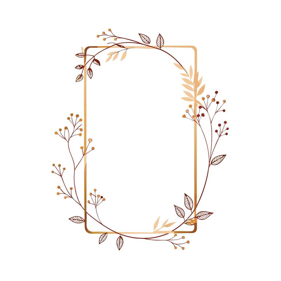 Beautiful Floral Frame Border Illustration vector
