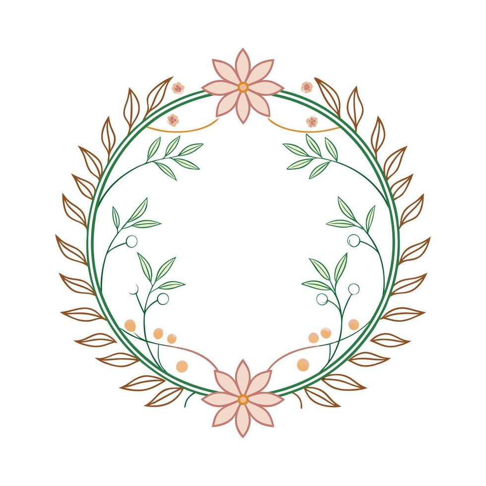 Beautiful Floral Frame Border Illustration vector