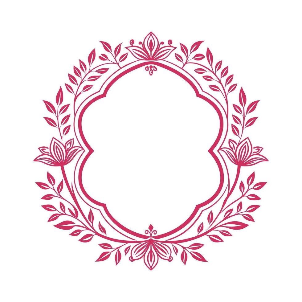 Beautiful Floral Frame Border Illustration vector