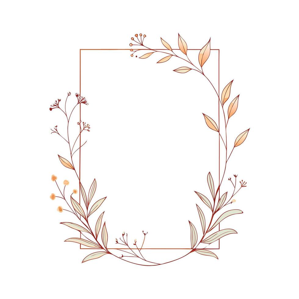 Beautiful Floral Frame Border Illustration vector