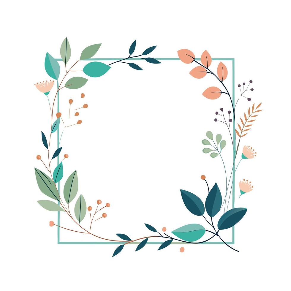 Beautiful Floral Frame Border Illustration vector