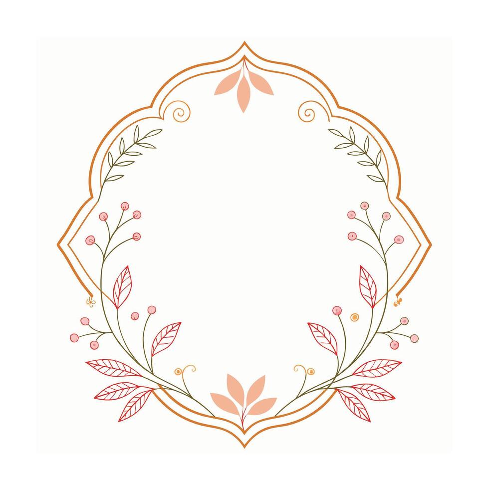 Beautiful Floral Frame Border Illustration vector