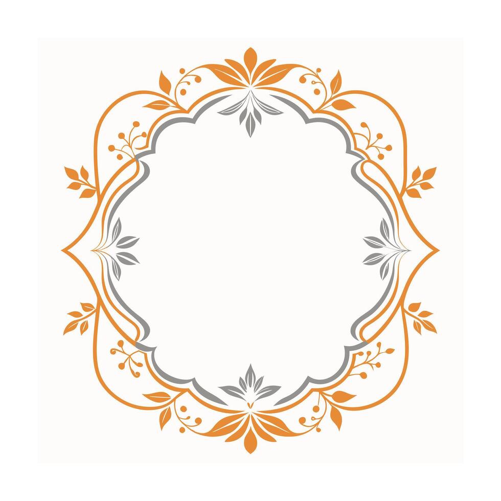 Beautiful Floral Frame Border Illustration vector