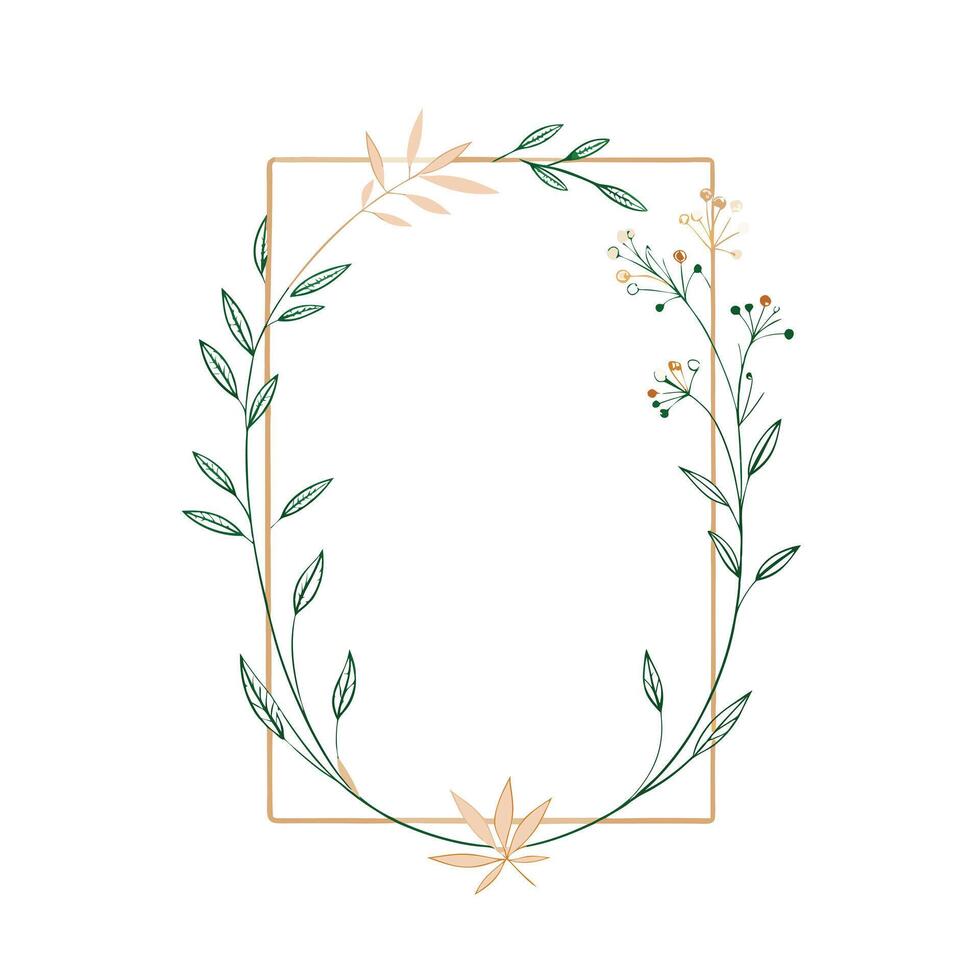 Beautiful Floral Frame Border Illustration vector