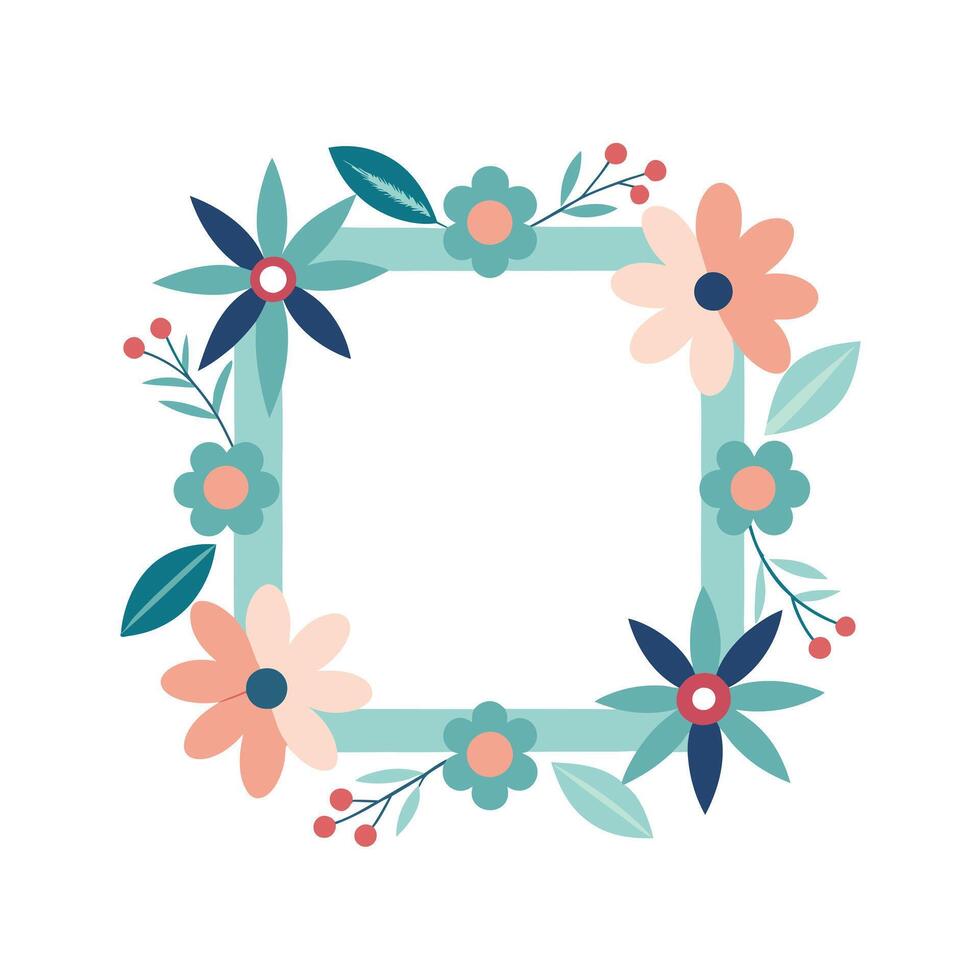 Beautiful Floral Frame Border Illustration vector
