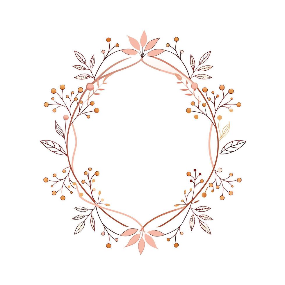 Beautiful Floral Frame Border Illustration vector